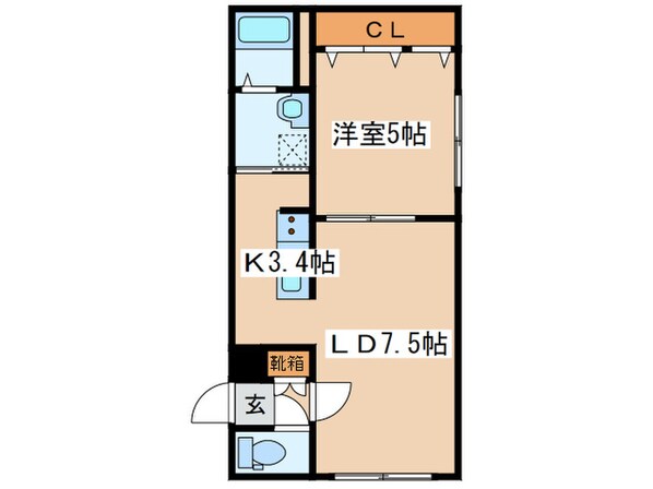 グランメ－ル北元町の物件間取画像